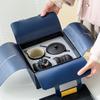 Juego de Té de Viaje para Exteriores Kung Fu Portátil para Coche para Beber Té Tetera de Cerámica Taza de Té Regalo de Negocios Caja de Regalo Personalización