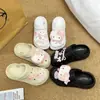 Zuecos de Moda Más Vendidos con Pinzas para el Pelo Peludas, Accesorios de Flor para Zapatos de Gato Kt, Hebillas Decorativas Desmontables para Zapatos DIY