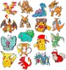 Parche de Tela Bordado Periférico de Animación de Dibujos Animados Serie Pokemon Pikachu Parche Bordado por Computadora Accesorios para Ropa y Sombreros Parche Parche