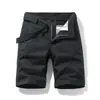 Pantalones de cinco puntos para hombre, pantalones cortos casuales de verano para hombre, pantalones para hombres de mediana edad y mayores, pantalones de múltiples bolsillos para hombre, talla grande, overol de cinco puntos.