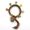 Pulsera Tejida a Mano de Hilo de Algodón de Tíbet Trenzada Wuye Manjushri Zorro Hada Thangka Pulsera de Reencarnación Pulsera Tejida a Mano Estilo Tíbet