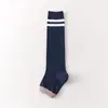 Calcetines Blancos de Doble Raya para Mujer, Estilo Primavera y Otoño, Transpirables, Estilo Trendy Ins, Versión Coreana de Otoño, Calcetines Deportivos de Media Pantorrilla
