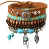 Set de 5 Piezas de Cuentas de Madera Nuevas, Turquesa de Arcilla Suave, Pulseras de Terciopelo Coreano para Hombres y Mujeres, Adecuado para el Uso Diario para Hombres y Mujeres