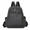 Mochila Estampada Retro Europeia e Americana Transfronteiriça Nova Moda PU Couro Macio Dupla Alça Bolsa de Viagem Casual Feminina
