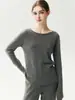 Suéter de punto Consinee 100% cachemira pura, suave y elegante para mujer, con un diseño simple de un solo hombro, estilo versátil y un aspecto sofisticado.