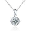 Joyería de Plata Esterlina S925 Collar de Moissanita Procesamiento Joyería Personalizada para Mapear a Muestra Colgante Fabricante de Fuente Personalizada