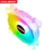 Ventilador RGB Coolmoon Crystal Diamond para Computadora de 12 cm, Círculo de Luz de Diamante Symphony ARGB, Ventilador ARGB para Gabinete de 6 Pines