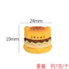YQT gatito lindo hamburguesa mini comida juego resina DIY accesorios perrito pan casa de juegos juguete adornos