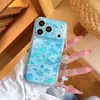 Elegante funda de teléfono con patrón de pez láser azul degradado, adecuada para iPhone 17, Apple 16 Pro Max/15 Pro, con un tacto de alta gama
