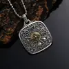 Nuevo producto al por mayor plata de ley s925 seis palabras mantra doce Zodíaco Nueve Palacios ocho colgante hombres y mujeres marca personalidad Plata tailandesa