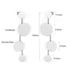 Pendientes de Borla de Disco Brillante Simples Transfronterizos Estilo Ins Nicho de Gama Alta Exquisitos Pendientes Joyería Pendientes de Acero Inoxidable para Mujer
