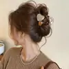 Pinza para el Cabello Grande Color Café Estilo Coreano para Cabello Grueso, Pinza de Tiburón Completa para la Parte Posterior de la Cabeza, Pinza de Lujo de Alta Gama al por Mayor