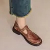 En stock mocasines de mujer para otoño 2026 con hebilla de tira en T, tallas 35-46