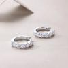Pendientes de diamantes Mosan de plata S925 más vendidos de Amazon para mujer, pendientes premium de platino de 18 quilates, cabello liso de fábrica.