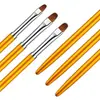 Herramientas para Uñas con Mango Dorado Set de Pinceles para Uñas Set Completo Pluma de Esmalte en Gel Pinceles para Uñas Liner Difuminado Degradado