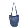 Bolso de Tote Estilo Perezoso Casual Nuevo 2025 Moda Chica Ins Vaquero Bolso de Viaje Versátil Bolso de Hombro