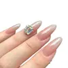 Joyería de azúcar para uñas diamante blanco fondo puntiagudo joyería de diamante larga recta cristal azúcar diamante transparente cuadrado mini 6*8mm rojo