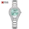 Reloj Popular Transfronterizo Ofns, Reloj de Diseño Impermeable de Moda de Lujo Ligero, Reloj de Cuarzo de Alta Gama de Lujo para Mujer Incrustado con Diamantes