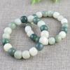 Pulsera de raíz de Bodhi creativa personalizada al por mayor de fábrica, cuentas de barril verde degradado, joyería casual, pulsera para pareja para hombre y mujer, regalo