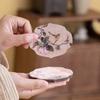 Posavasos de Hilo de Nube Begonia Impermeable Doble Cara Tela Nueva China Soporte para Ollas del Hogar Aislamiento Térmico Posavasos Portavasos de Té Piezas de Repuesto para Ceremonia de Té