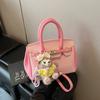 Bolso Kelly de Mano de Alta Gama 2025 Primavera Nuevo Estilo Bolso de Hombro a la Moda Estilo Coreano Bandolera Platino