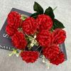 Nuevo Producto Transfronterizo Bola de Flor de la Fortuna Artificial de 5 Puntas Ratán Cesta de Flores Pequeña Sala de Estar del Hogar Adornos Decorativos DIY Flores Falsas al por Mayor