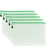 Bolsa de archivo A4 de PVC de colores, bolsa de almacenamiento transparente impermeable y a prueba de polvo, bolsa para documentos con cremallera de rejilla, personalizable