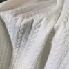 Em estoque Jacquard Tricotado Torcido Estéreo Tecido Espiga de Trigo Textura Torcida TR Suéter da Moda Tecido para Roupa Infantil