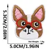 Patche Bordado Popular de Filhote de Desenho Animado, Decoração Fofa de Animal de Estimação com Adesivo Termofusível para Bolsas e Chapéus