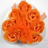 Jabón de flores al por mayor, jabón de papel, caja de jabón portátil, regalo para el día de San Valentín, flor de jabón rosa, 9 flores de jabón