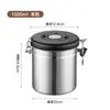 Frasco Sellado de Acero Inoxidable 304 Engrosado con Válvula de Escape Frasco de Almacenamiento Frasco de Conservación de Granos de Café con Cuchara Tarro de Té