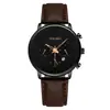 Processamento e Personalização pelo Fabricante de Moda Popular para Comércio Exterior Relógio Masculino com Calendário de Três Olhos Pulseira de Relógio Masculino Relógio Masculino a Quartzo
