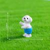 Micro Paisagem Desenho Animado Criativo Leitura e Rega de Flores Cachorro Boneca Casa de Boneca DIY Decoração Acessórios Mini Pequenos Enfeites