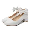 Zapatos Nuevos 2021 Tacón Grueso Tacón Medio Hebilla Lazo Boca Baja para Mujer Talla Grande 43 Zapatos de Comercio Exterior Amazon wish