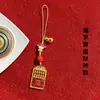 Llavero Personalizado Creativo de Candado Ruyi Colgante Seguro para Llave de Coche Hombres y Mujeres Metal Dorado Colgante de Bestia Devoradora de Oro