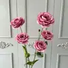 Flores Artificiais Rosa Montanha de Neve de 5 Cabeças para Decorações de Casamento, Arranjos para Salão de Casamento, Decoração de Casa, Flores Artificiais