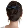 Pinza de Pelo de Mezclilla Azul con Lazo Retorcido para Niñas, Pinza de Pelo de Gama Alta para la Parte Posterior de la Cabeza, Pinza de Pelo y Accesorios para el Cabello Estilo Coreano