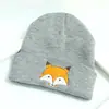 Nuevo Sombrero de Lana para Niños Otoño e Invierno Europeo y Americano Dibujos Animados Niñas Gorro Tejido Bebé Dobladillo Protección para Orejas Gorro Cálido