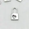 1.5cm aleación amor hueco cerradura simulación DIY equipaje llavero colgante joyería ferretería accesorios al por mayor
