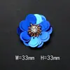 Pegatinas de Flor de Lentejuelas y Cuentas Hechas a Mano Color Florales tamaño pequeño Accesorios de Ropa DIY Zapatos Bolsa Parches Decorativos Cosidos a Mano