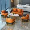 Mesa y silla de negociación para recepción y oficina de ventas de hotel de lujo nórdico, sofá de recepción de salón de belleza, combinación de mesa de centro