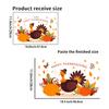 Diseño de Pegatinas de Calabaza Pavo Flor de Acción de Gracias de Amazon para Decoración Festiva de Sala Familiar Pegatina de Pared