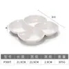 Plato pequeño de melamina plato creativo de forma especial con plato para vinagre Blanco vajilla imitación porcelana plato de rejilla bar aperitivo plato para papas fritas