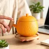 Taza de Cerámica Separación Té-Agua Taza Xinxinxiang Naranja Hotel B&B Empresa Regalo de Negocio Venta al por Mayor Logo Personalizado