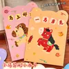Caderno fofo em formato de desenho animado com design de pônei, caderno de recompensas para estudantes, estilo feminino, caderno de bolso forrado portátil, atacado