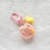 Chaveiro de porco rosa tridimensional com fivela de estrela para meninas, bolsa escolar para melhores amigas, pingente de desenho animado