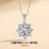 Xiaohongshu Kuaishou Douyin Celebridade da Internet Transmissão Ao Vivo Colar Banhado a Prata Pedra de Alto Carbono Diamante Quadrado Gota d'Água Formato Pera Pingente Feminino Atacado
