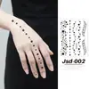 Nuevas pegatinas de tatuaje temporales negras individuales transfronterizas, pegatinas personalizadas para la cara, pegatinas para el brazo, pegatinas para la clavícula, pegatina de tatuaje