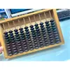 Ábaco Pequeño de Madera con 10 Ranuras y 10 Bolas, Ábaco de Cálculo Mental para Niños y Estudiantes, Herramienta Compacta para Contar Bolas, Mini Ábaco
