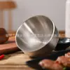 Bol de Acero Inoxidable Estilo Coreano Bol Colorido para Fideos Lamen Doble Capa Espesado Bol de Arroz Casero para Comer Aislamiento Térmico y Anti-quemaduras Bol de Arroz de Corea del Sur